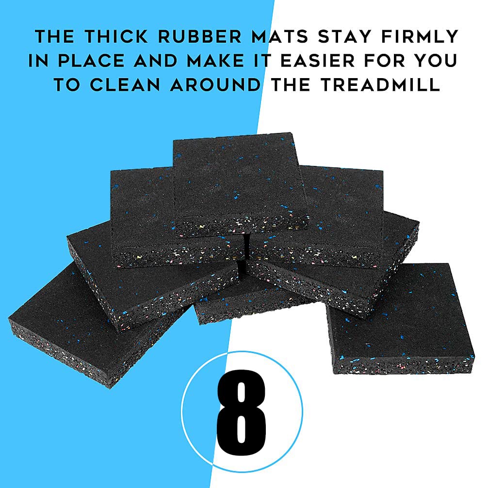 Luwint 1 Inch Thick Treadmill Mat, 8 Pads