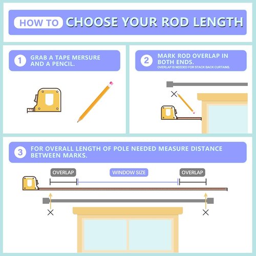 Byondeth Adjustable Curtain Rods - 16 to 200 Inches, 1 Inch Diameter, Silver Gray with Aluminum End Caps