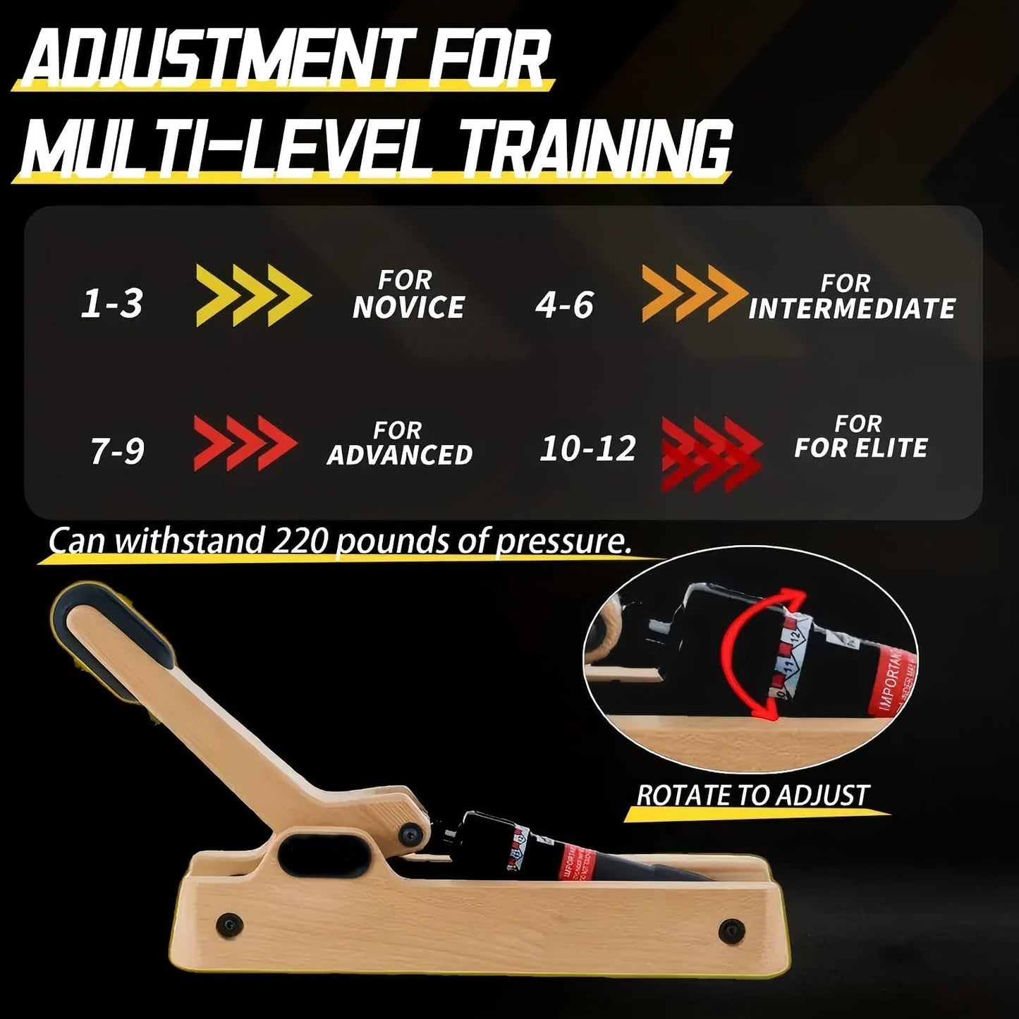 Workout Armwrestling Training Equipment Forearm Strength Trainer Strength Training Equipment Arm Trainer Wholesale Wrist Strengthener with Adjustable Hydraulic Resistance (Levels 1-12)