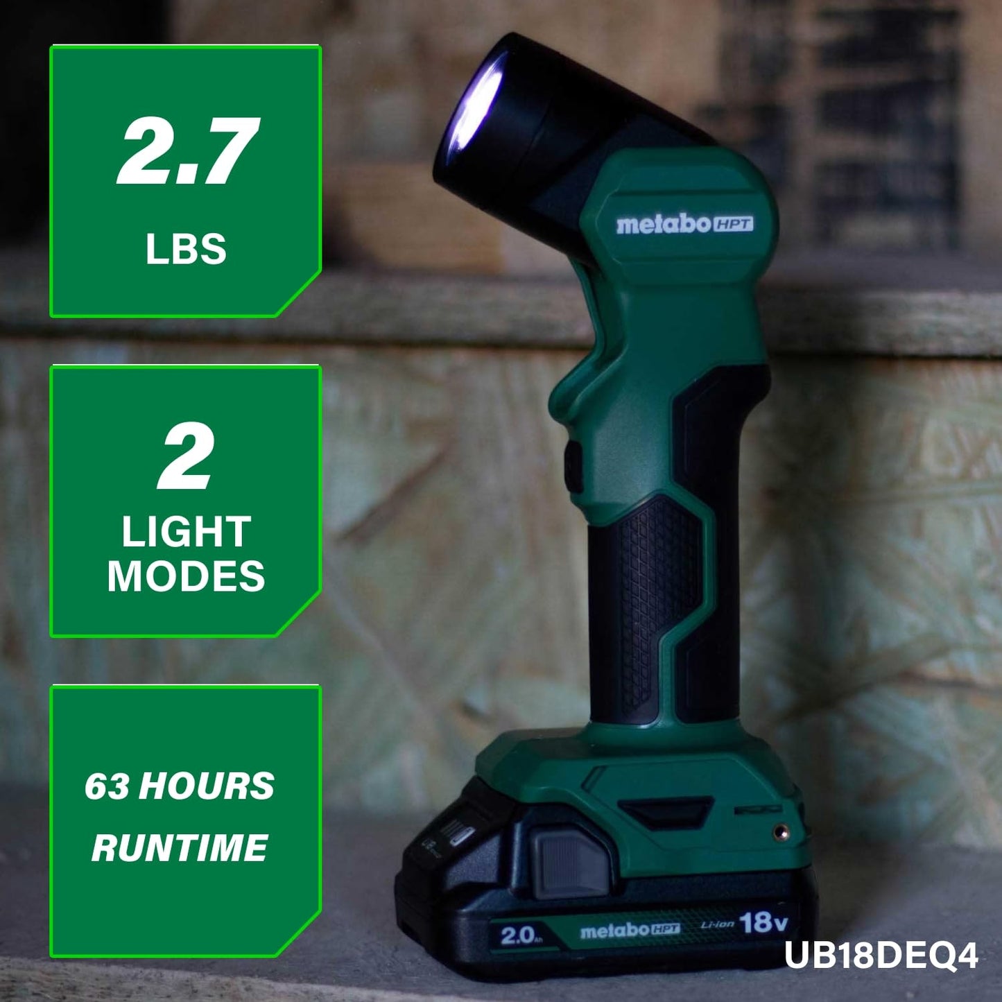 Metabo HPT 18V MultiVolt™ Cordless Driver Drill, Impact Driver, Reciprocating Saw, and Torchlight 4-Pc Combo Kit | Includes 2-18V 2.0Ah Batteries | Lifetime Tool Warranty | KC18DEX4