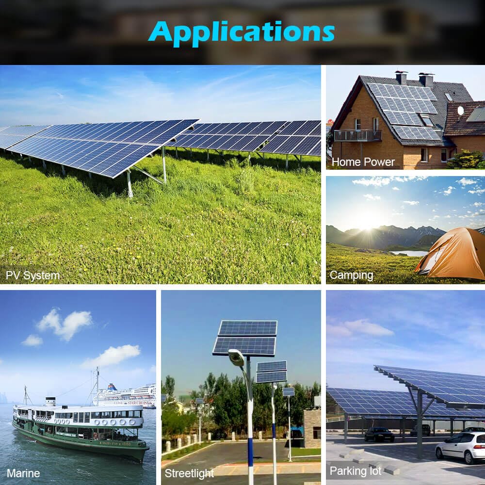 SUNGOLDPOWER 18PCS 550W Solar Panel,UL61730,18BB Monocrystalline Grade A Cell,Rigid,High Efficiency,IP68，charging 12V/24V/48V Battery on Rooftop,Yard,Marine,on/off Grid system CEC listed (Total 9900W)