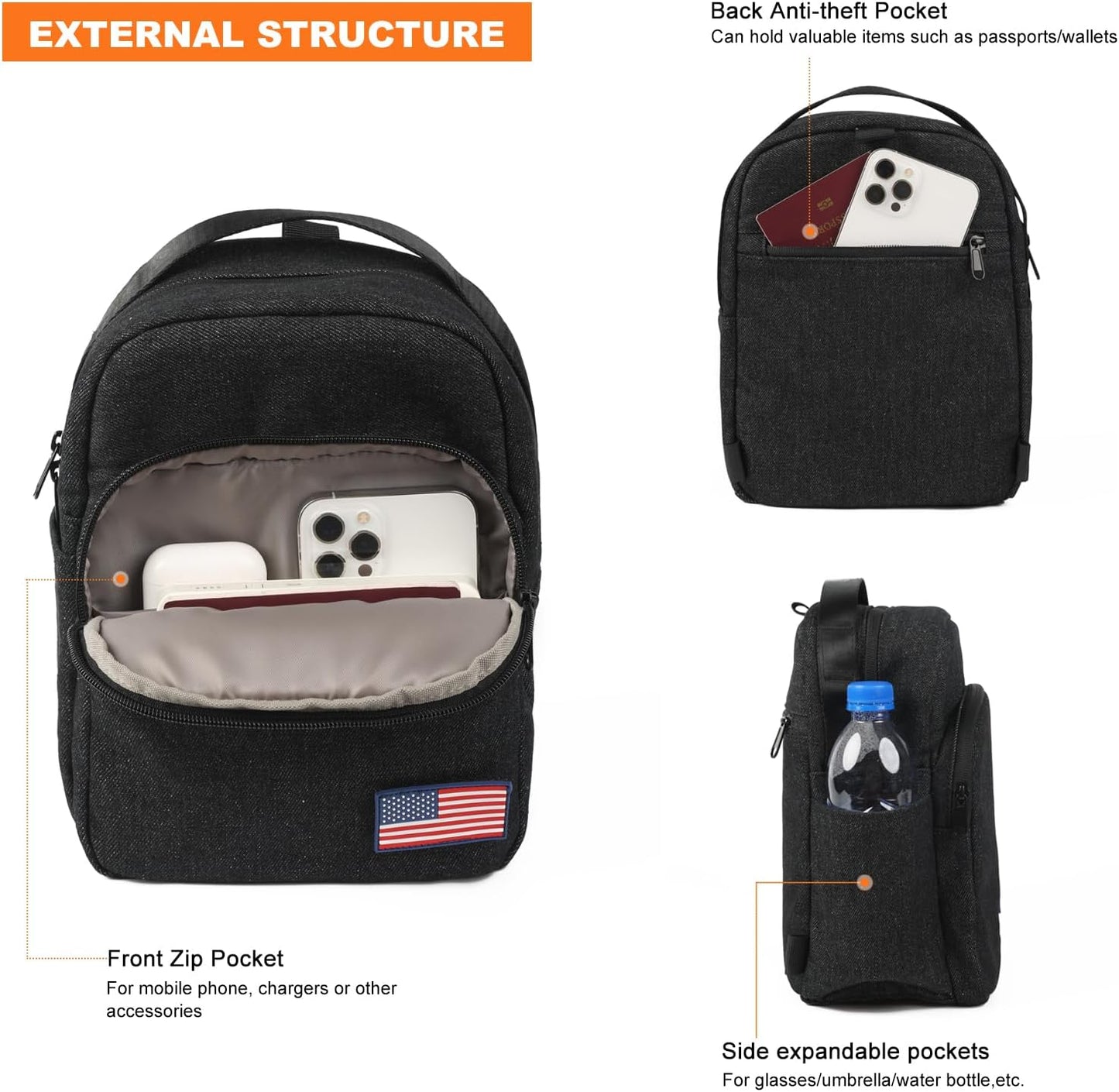 Besnfoto Camera Bag Crossbody Small Cute Camera Bag Purse Waterproof Travel Shoulder Case Sling Designer for Mirrorless
