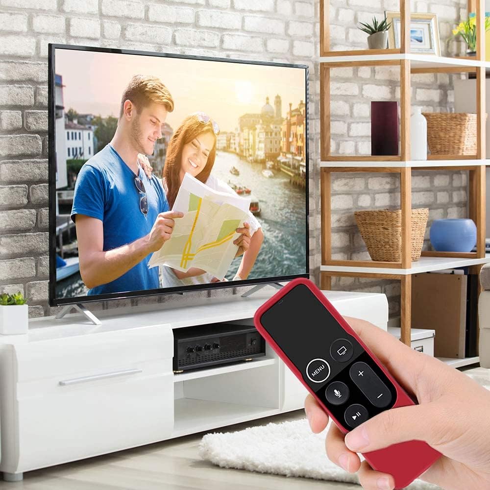 Lambcare 4K/ 4th Case Compatible with Apple TV Gen Remote Light Weight Anti-Slip Shock Proof Silicone Cover