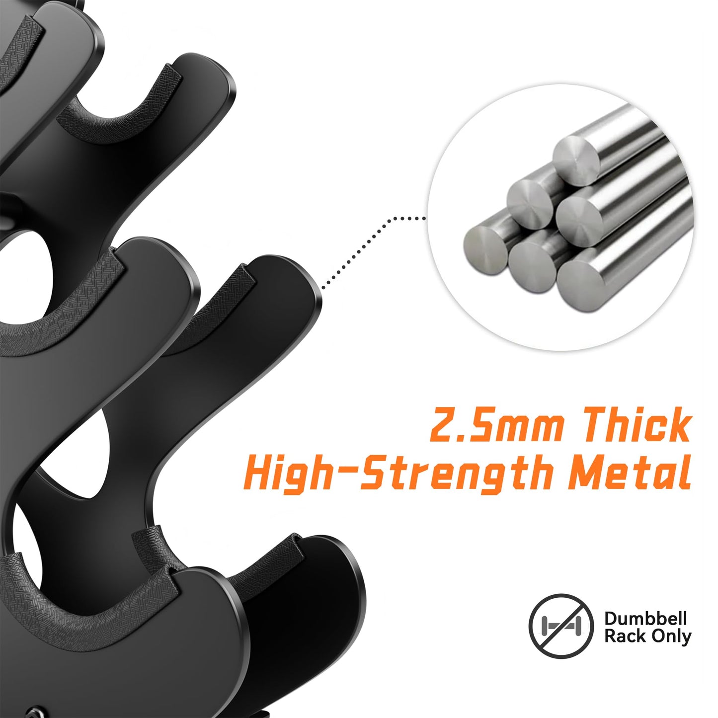 3 Tier Dumbbell Rack, Weight Rack For Home Gym, Dumbbell Stand for Free Weights