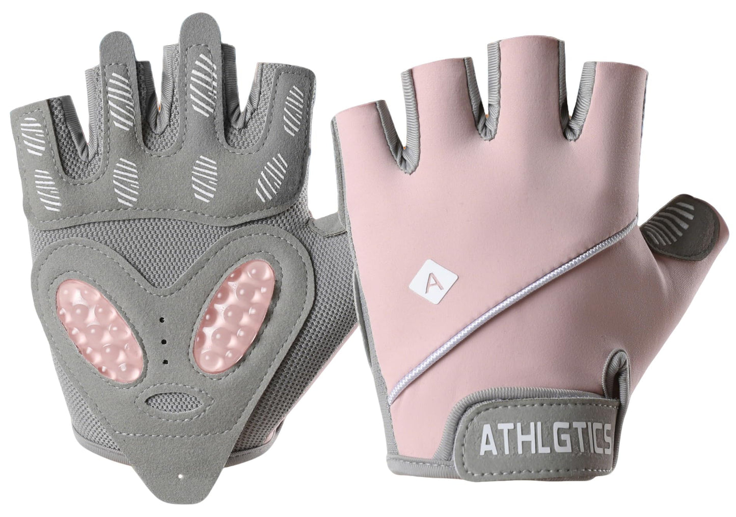 Workout Gloves Women & Men, Semisolid Silica Gel Anti-Slip Weight Lifting Gloves for Women, Breathable Womens Workout Glove Fitness Glove (Pink, Small)