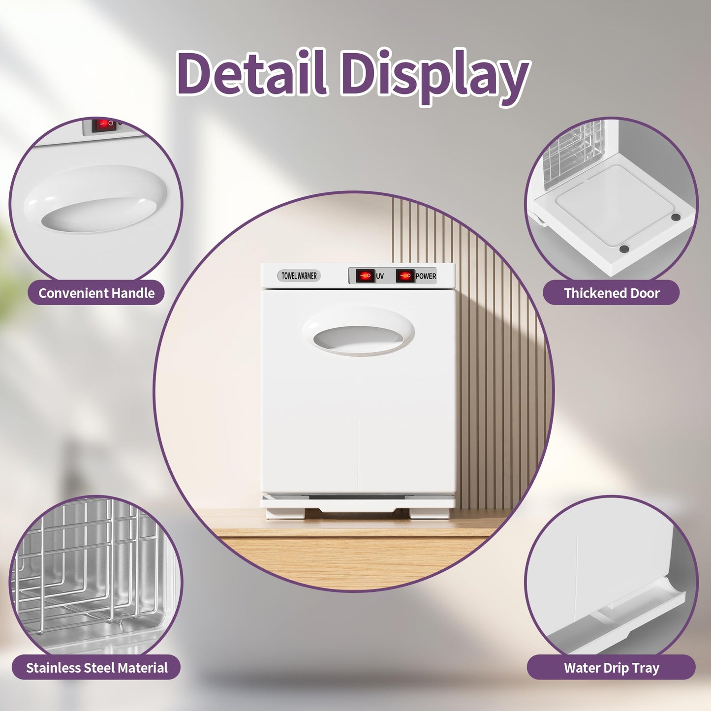 Towel Warmer, 5L Small Hot Towel Warmers for Spa, Towel heater for Facials and Towel Warmer Esthetician. (White)
