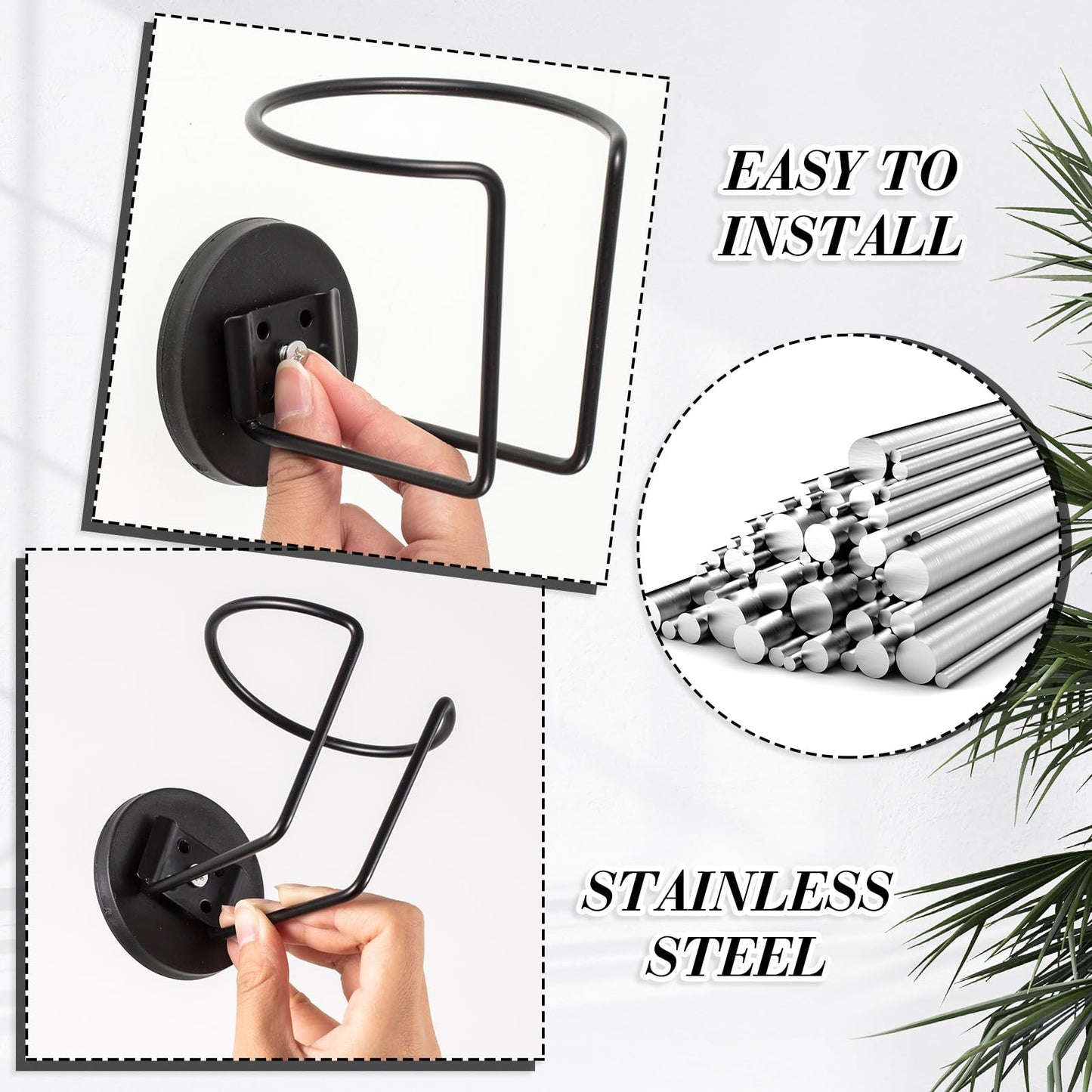 Treela 6 Pcs Magnetic Cup Holder Stainless Steel Cup Caddy Drink Holder for Tractor Refrigerator Treadmill Mower Truck Automotive Rv Car Trailer Boat Metal Surface