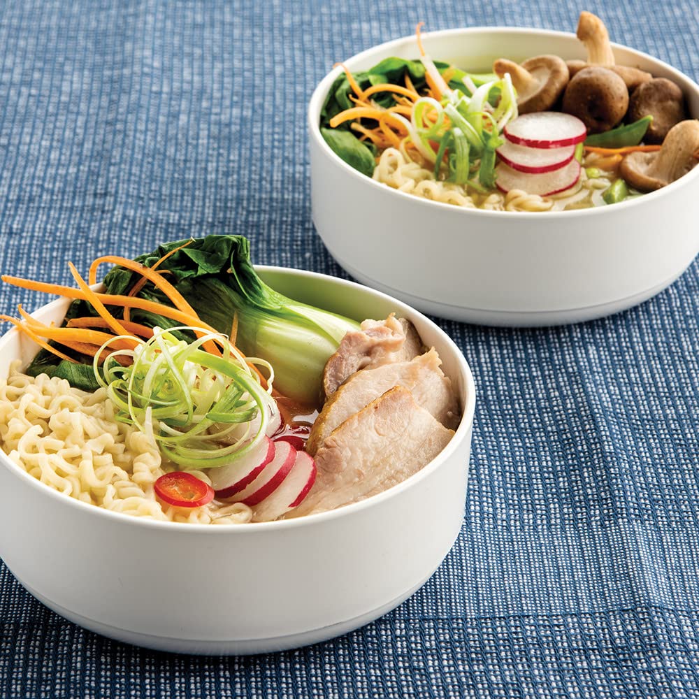 Nordic Ware Soup or Salad Bowl, Set of 2, White, Microwave Safe Polypropylene