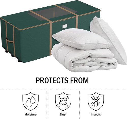 Elf Stor Rolling Storage Bag - 12FT Durable Bag with Handles & Wheels for Cushions, Clothes & More | Green