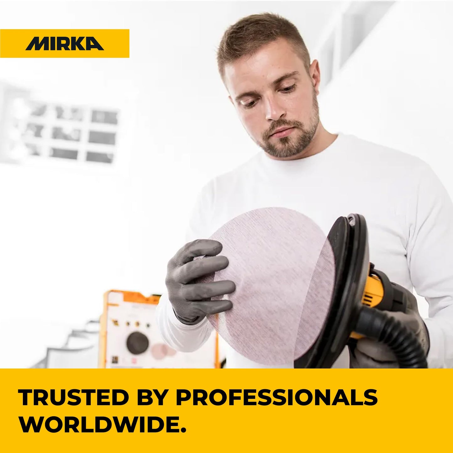 Mirka LEROS Electric Vacuum Drywall Sander Pole – Ergonomic Lightweight 7.1 lb Tool with 9″ Orbital Head, 180° Flexible Design, Dual Suction for Dustless Walls Ceilings Painting Prep