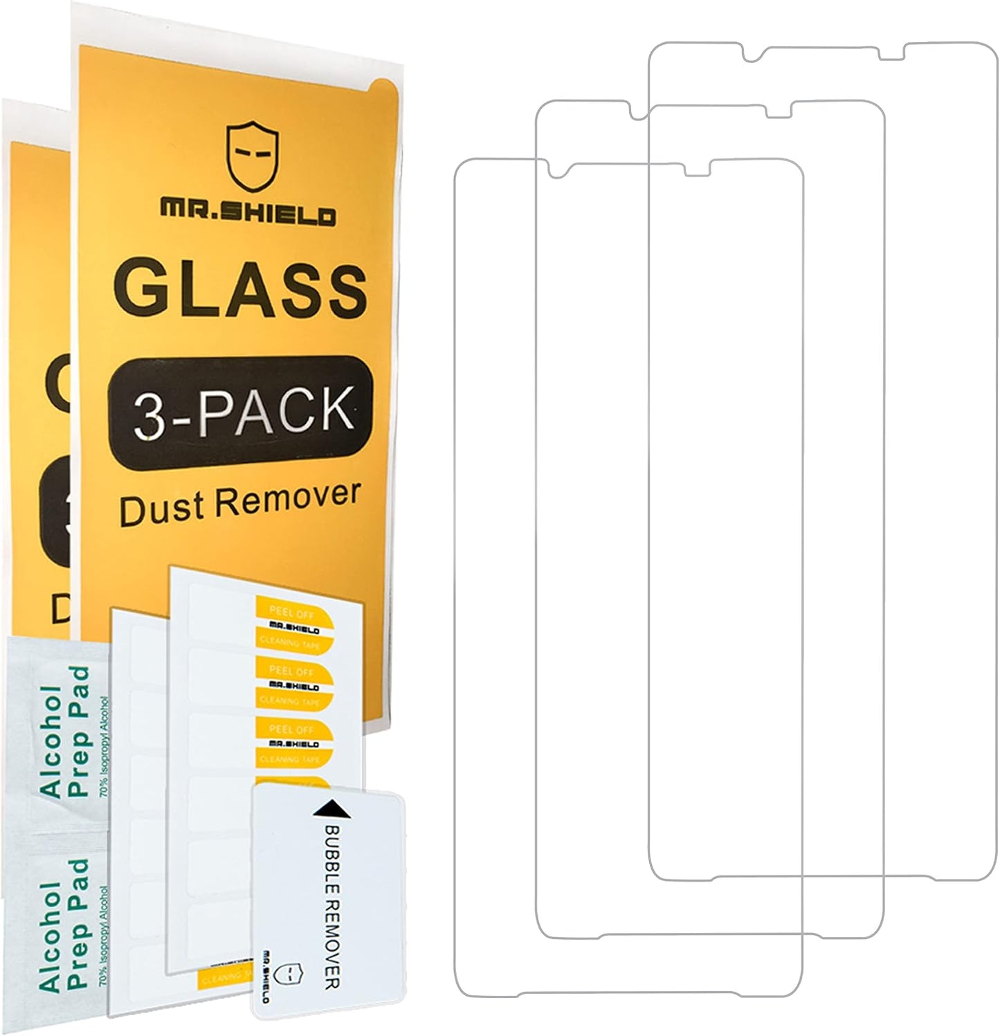 [3-Pack] 1 9H Mr.Shield Screen Protector For Sony Xperia V [Tempered Glass] [Japan Glass with Hardness] Screen