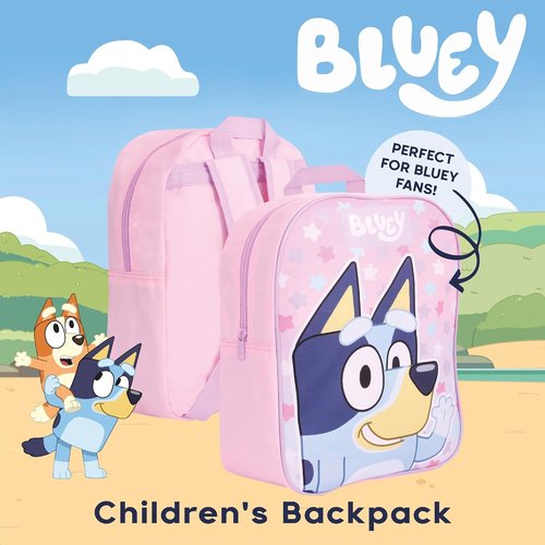 Bluey Backpack - Pink Kids School Bag | Ideal Travel Rucksack for Nursery & Daily Use