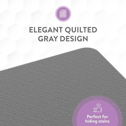 Inspire Underpads - Reusable Waterproof Incontinence Bed Pads | Stain Hiding Gray | 34 X 36 (6 Pack)