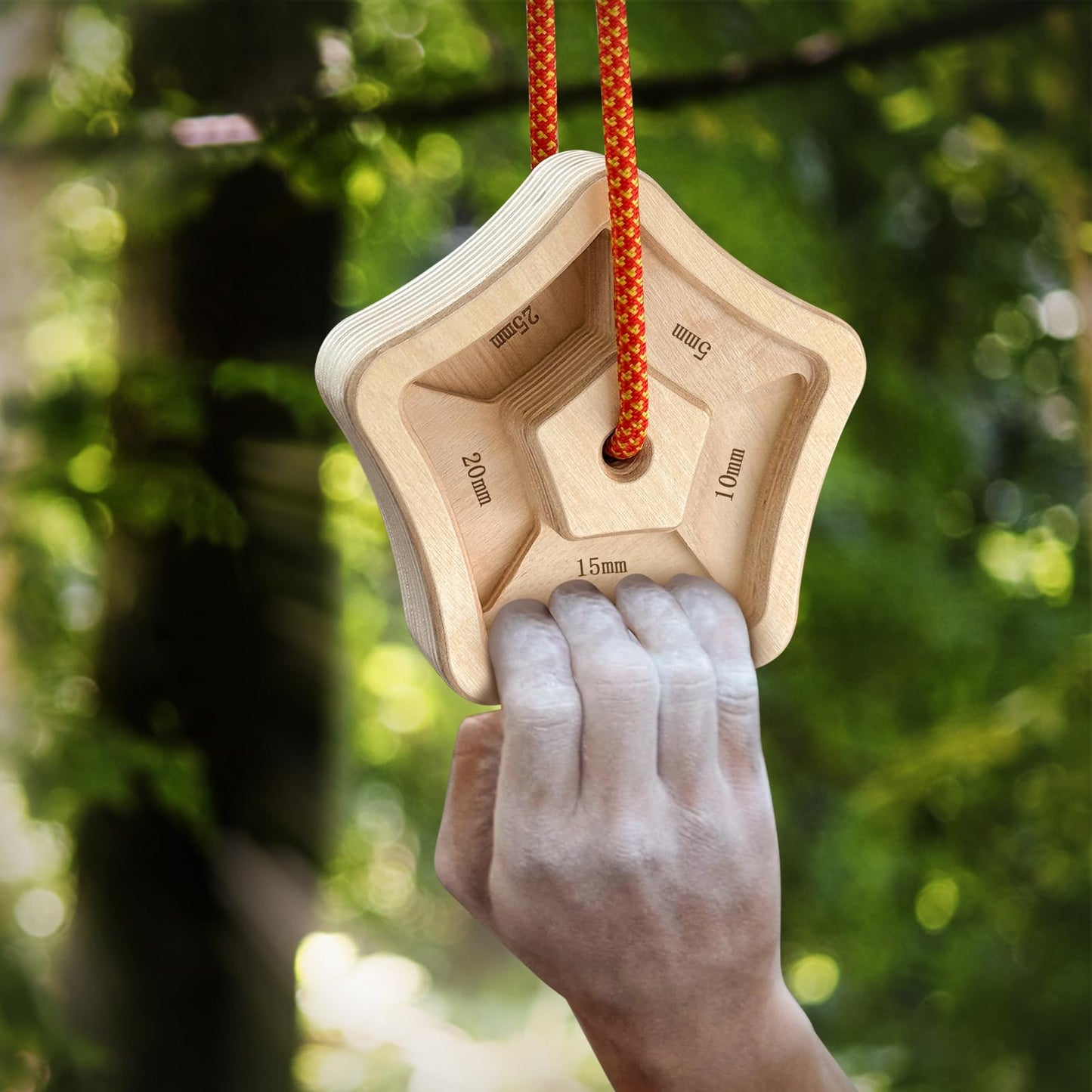POWER GUIDANCE Hangboard Climbing Finger Board Climbing Board to Strengthen The Climbing Grip Made of Wood for Indoors and Outdoors