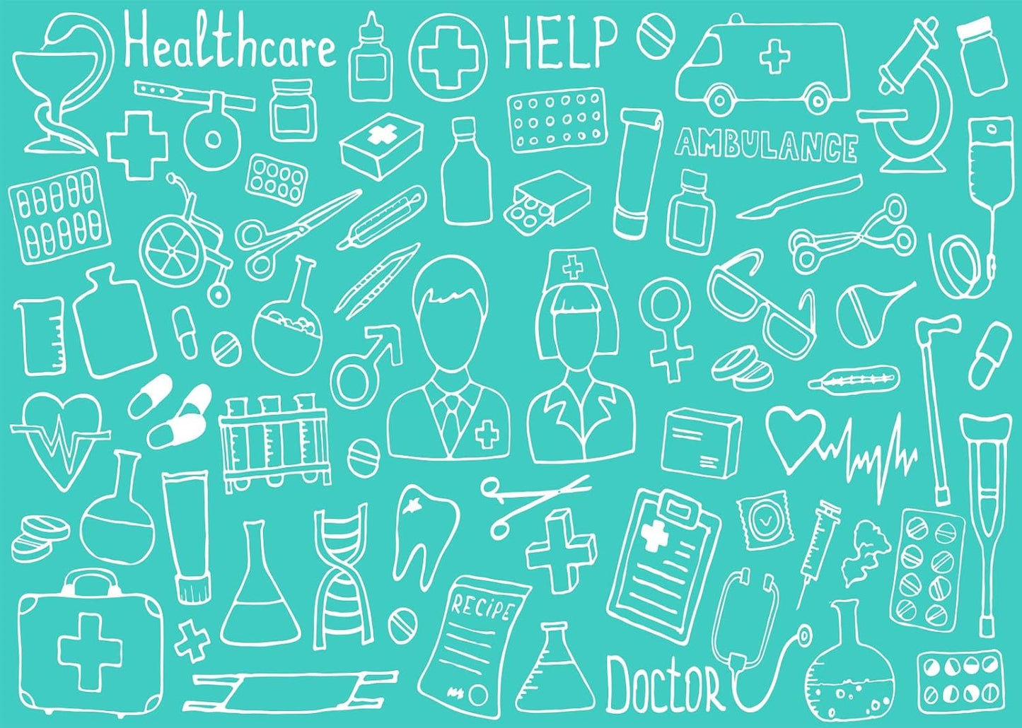 BELECO 7x5ft Fabric Doctor and Nurse Photography Backdrop Medical Equipment Healthcare Ambulance Background Hospital