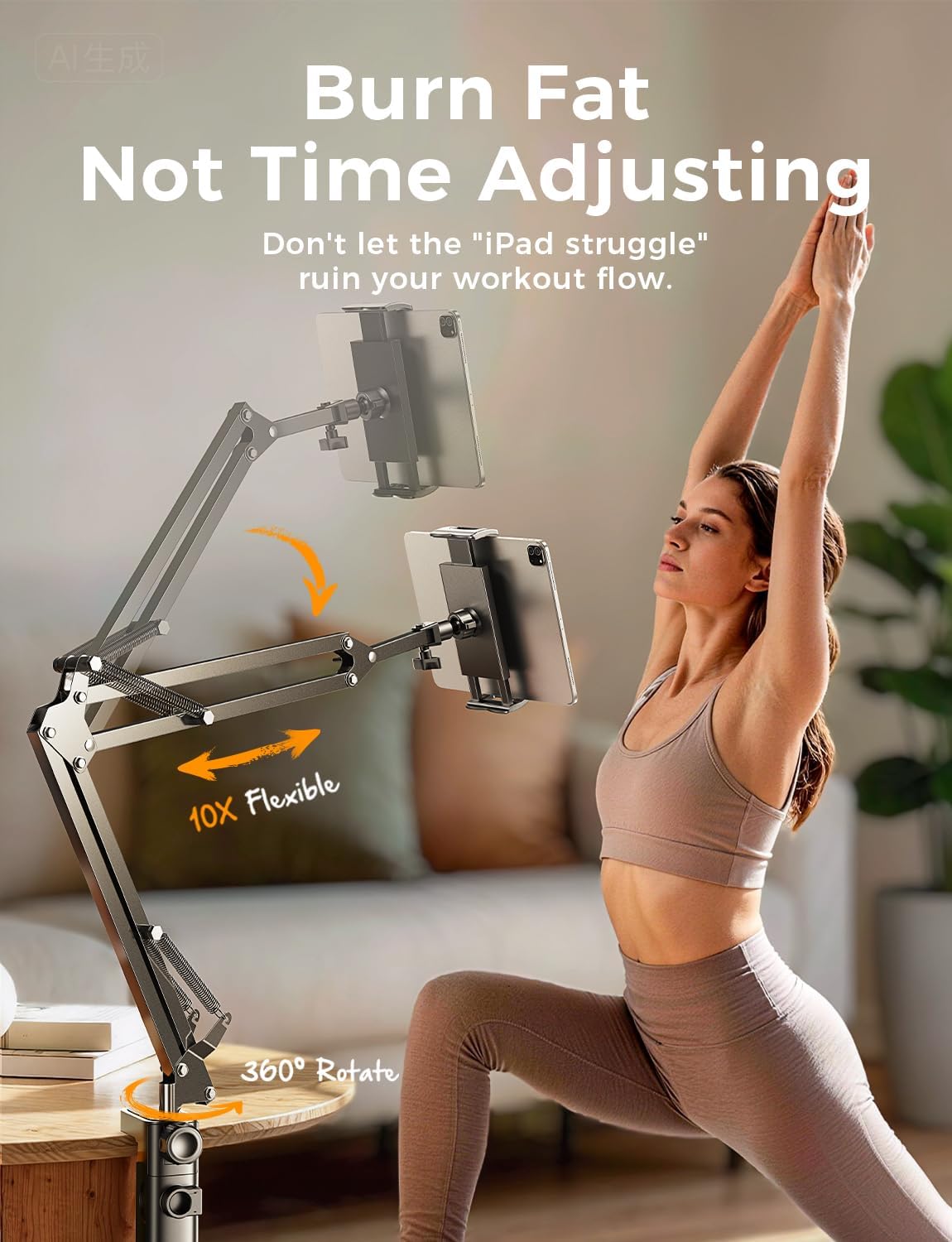 LISEN 2 12, 17e, 4-13" Tablet Stand iPad Stand for Desk Mount [Ultra Sturdy Clamps] iPad Holder for Tablet Holder Mount