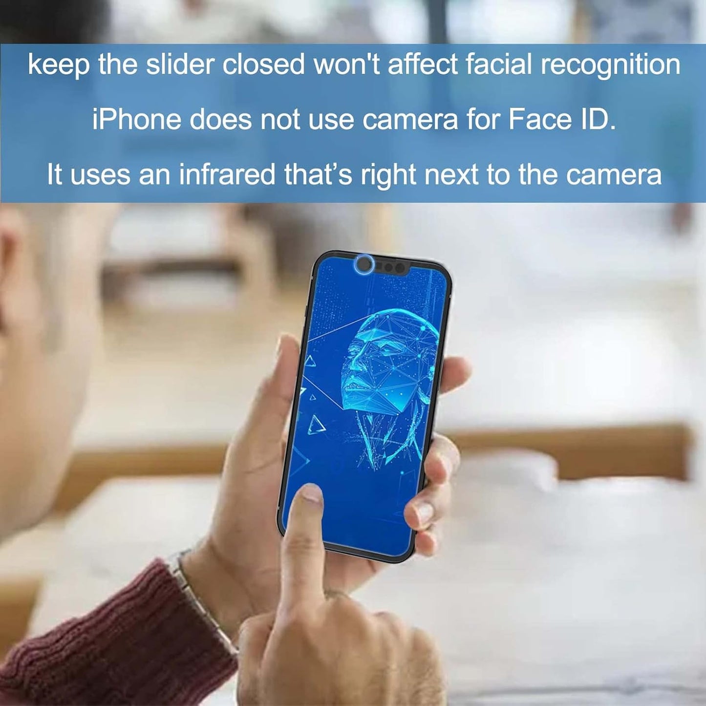 EYSOFT 14 14 Recognition2Pack Privacy Cover Compatible for iPhone /iPhone Plus Front Camera Cover,Protect Privacy