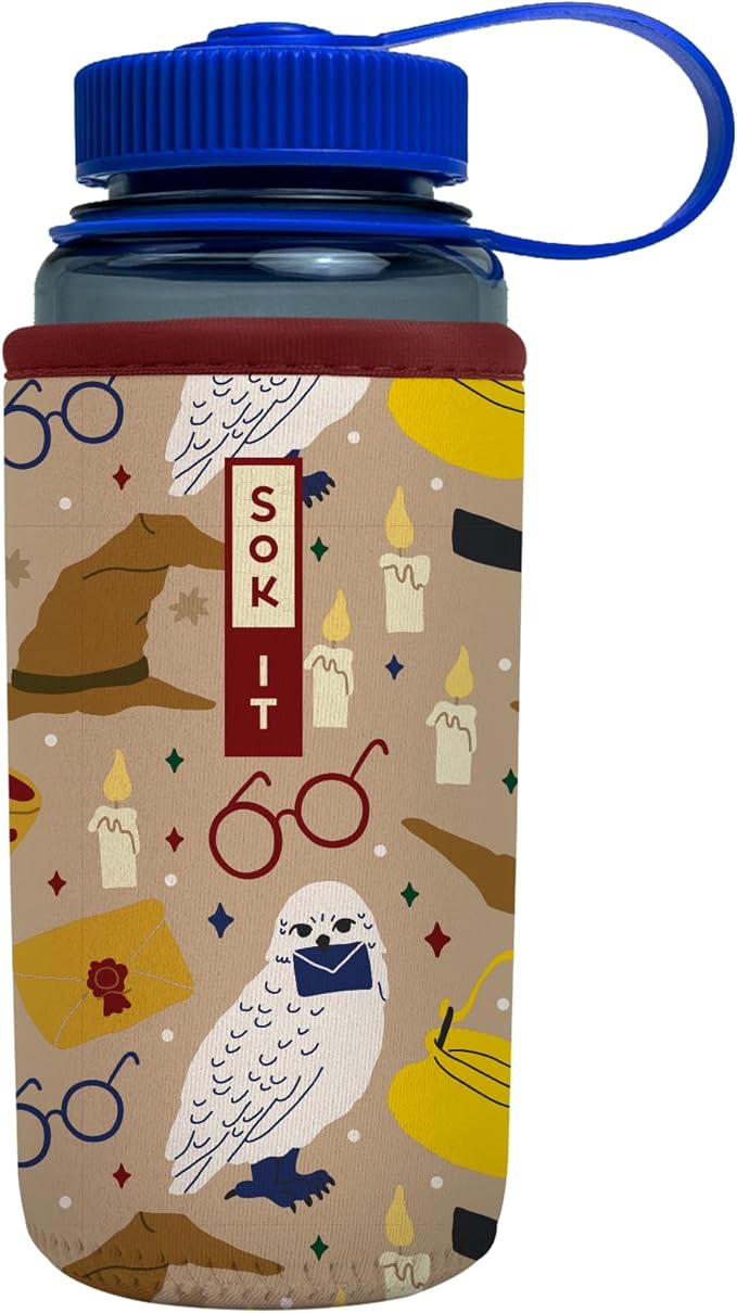 Sok It BotlSok Water Bottle Sleeve Insulated Neoprene Cover (Horcrux, Fits 16oz CamelBak or Nalgene)