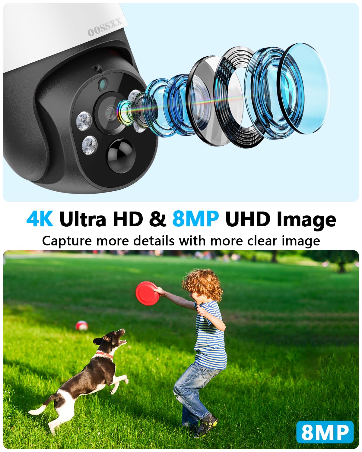 (2026 Upgrade) 4K PoE PTZ Security Camera System, 8CH NVR with 10.2" IPS Monitor & 1TB HDD, 6 Wired 130° Wide-Angle Cameras, Auto Tracking, PIR Human Detection, 2-Way Audio, IP66, No Monthly Fee