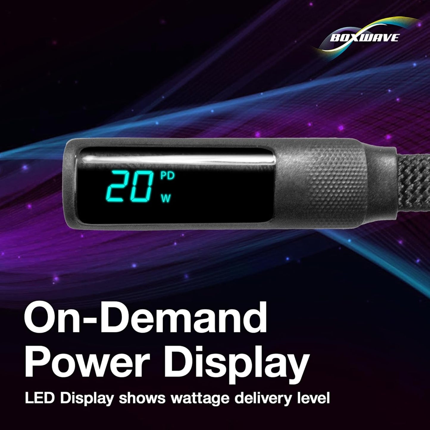 BoxWave SDS50 (5 (4ft) (100W), Cable Compatible with Innova SDS Tech Level Diagnostic in) - PowerDisplay PD Right Angle
