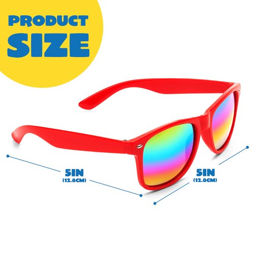 JOYIN 12 Pcs Kids Sunglasses Party Favors bulk, Neon Sunglasses with UV Protection for Children. Pool Party Favors, Goody Bags for kids Birthday