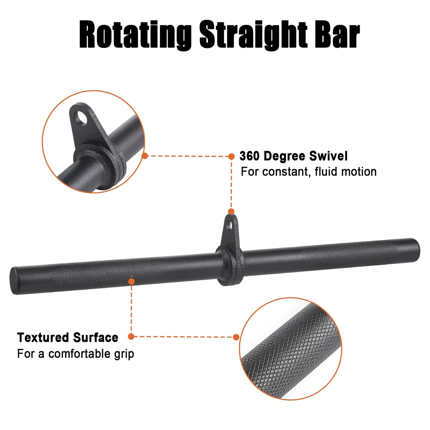 Workout Cable Machine Attachment for Home Gym, SERTT LAT Pulldown Attachments, Cable Accessories for Weight Training, Straight Pull Down Bar, Tricep Rope, Double D Row Handle, V-Shaped Bar