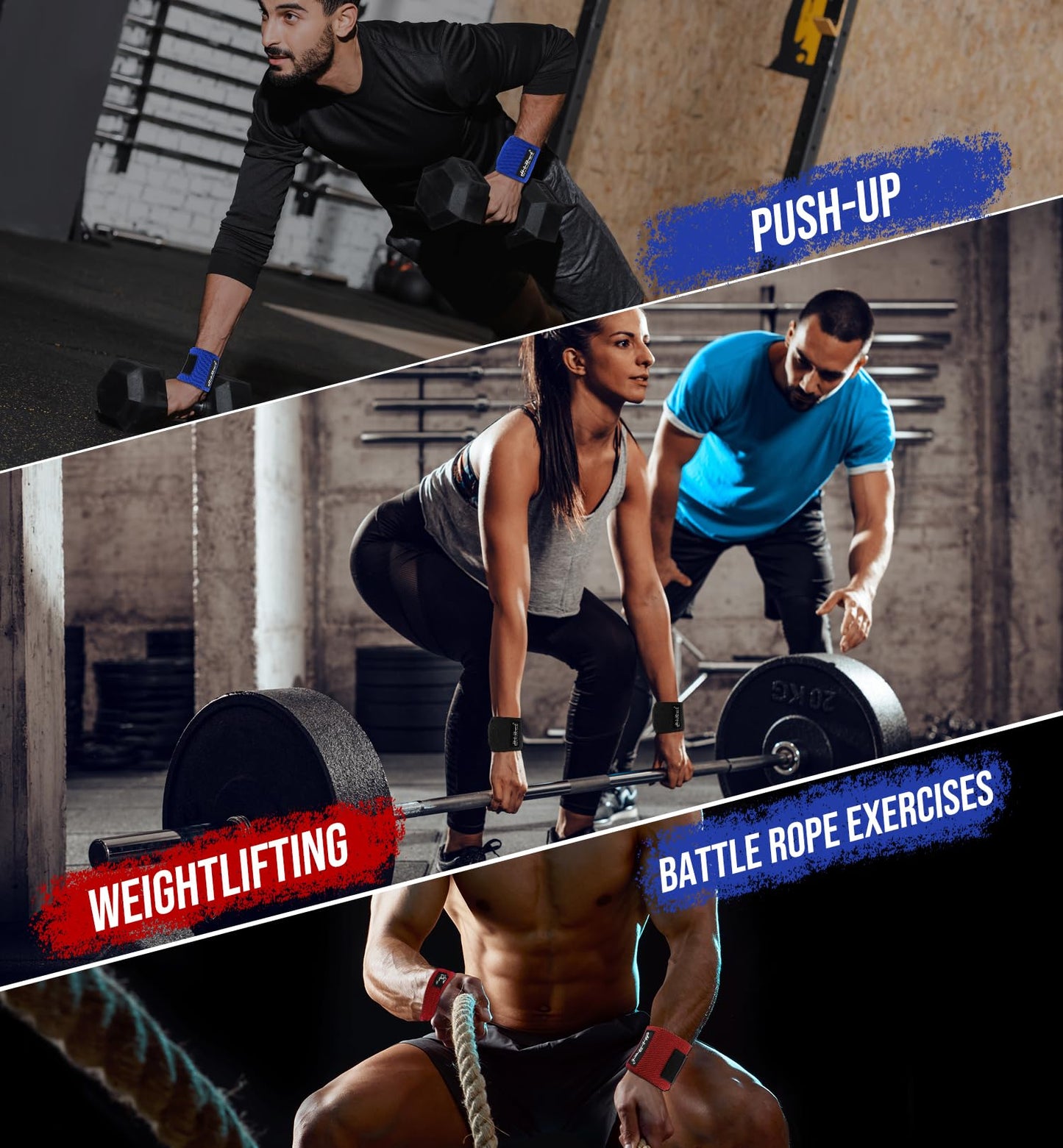 HiRui Elite 18" Weightlifting Wrist Wraps - Professional-Grade Ultimate Support & Comfort for Powerlifting Competition, CrossFit, Bodybuilding & Strength Training, Durable & Fully Adjustable (Black)