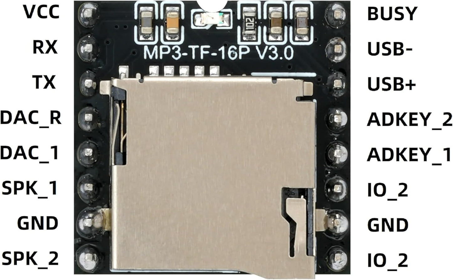 WWZMDiB 5 MP3 ESP32 Pcs Mini Module Compatible with DFPlayer Code for Arduino Raspberry Pi STM