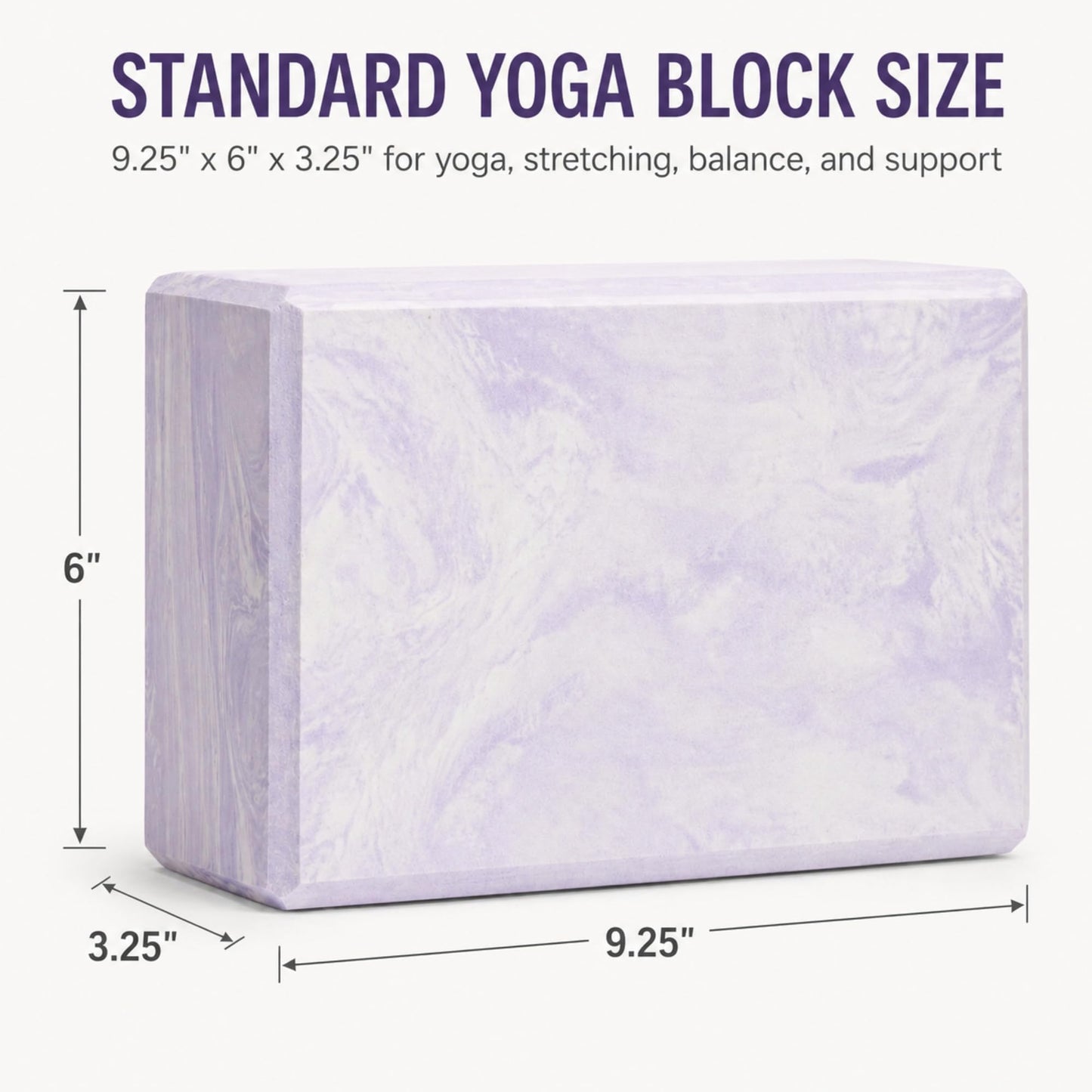 Yoga Block – High-Density Foam Exercise Block for Yoga, Pilates, Stretching & Meditation – Non-Slip, Lightweight & Durable by Lunai