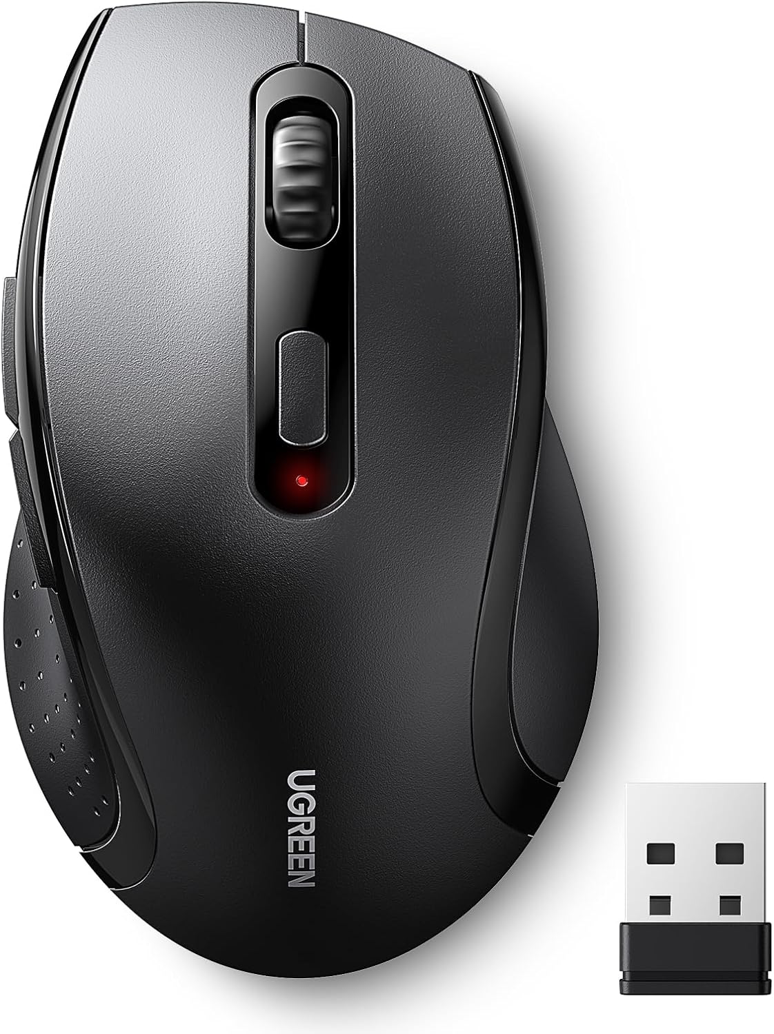 UGREEN 2.4GHz 1600 Wireless Mouse Ergonomic DPI USB Receiver Compatible with Windows Mac Linux Chromebook Laptop PC