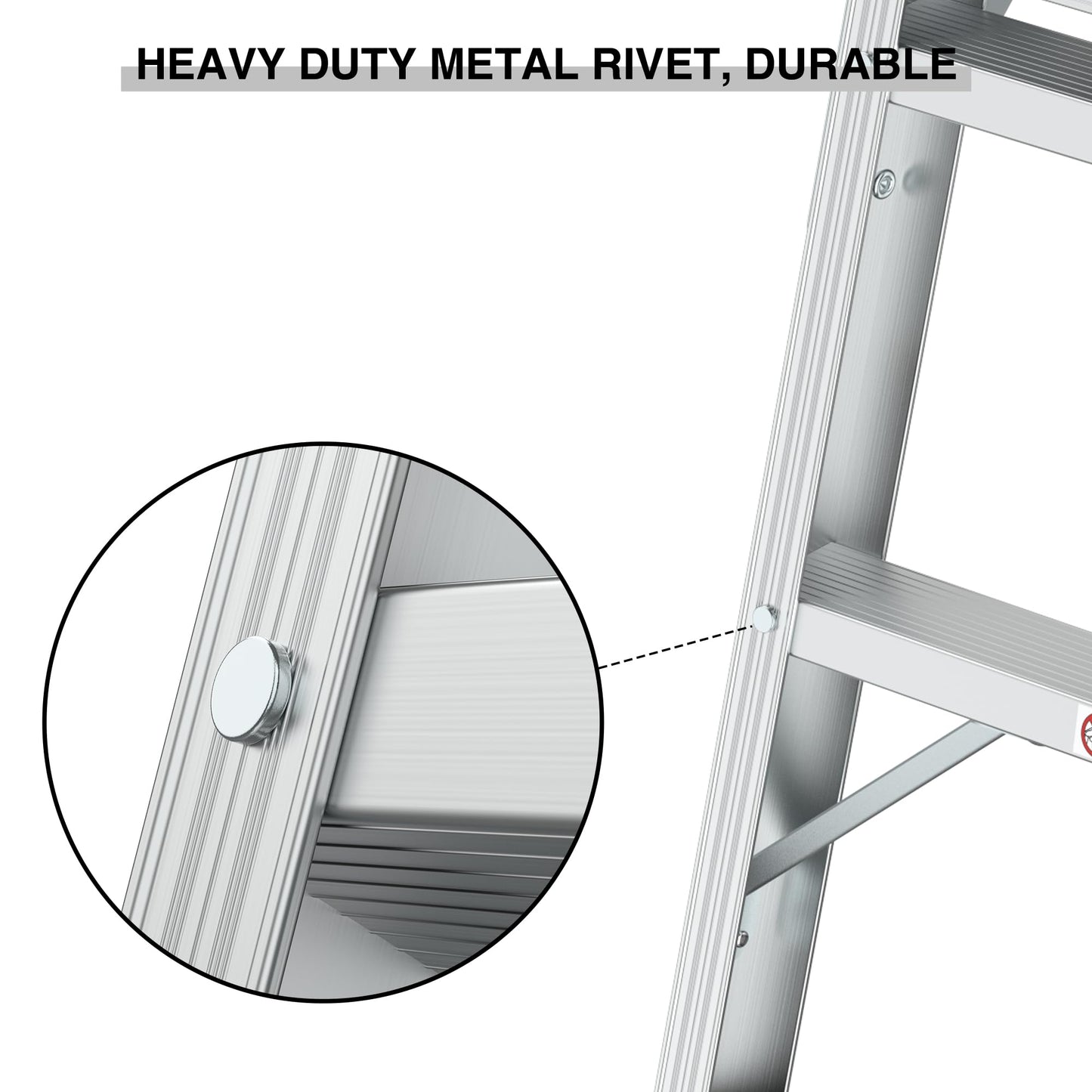 Sailret 40" Aluminum Folding Work Platform/Step Stool - 225 LBS, Non-Slip, Ultra-Stable, Portable Ladder Bench for Washing, Cleaning, Painting, ANSI Compliant