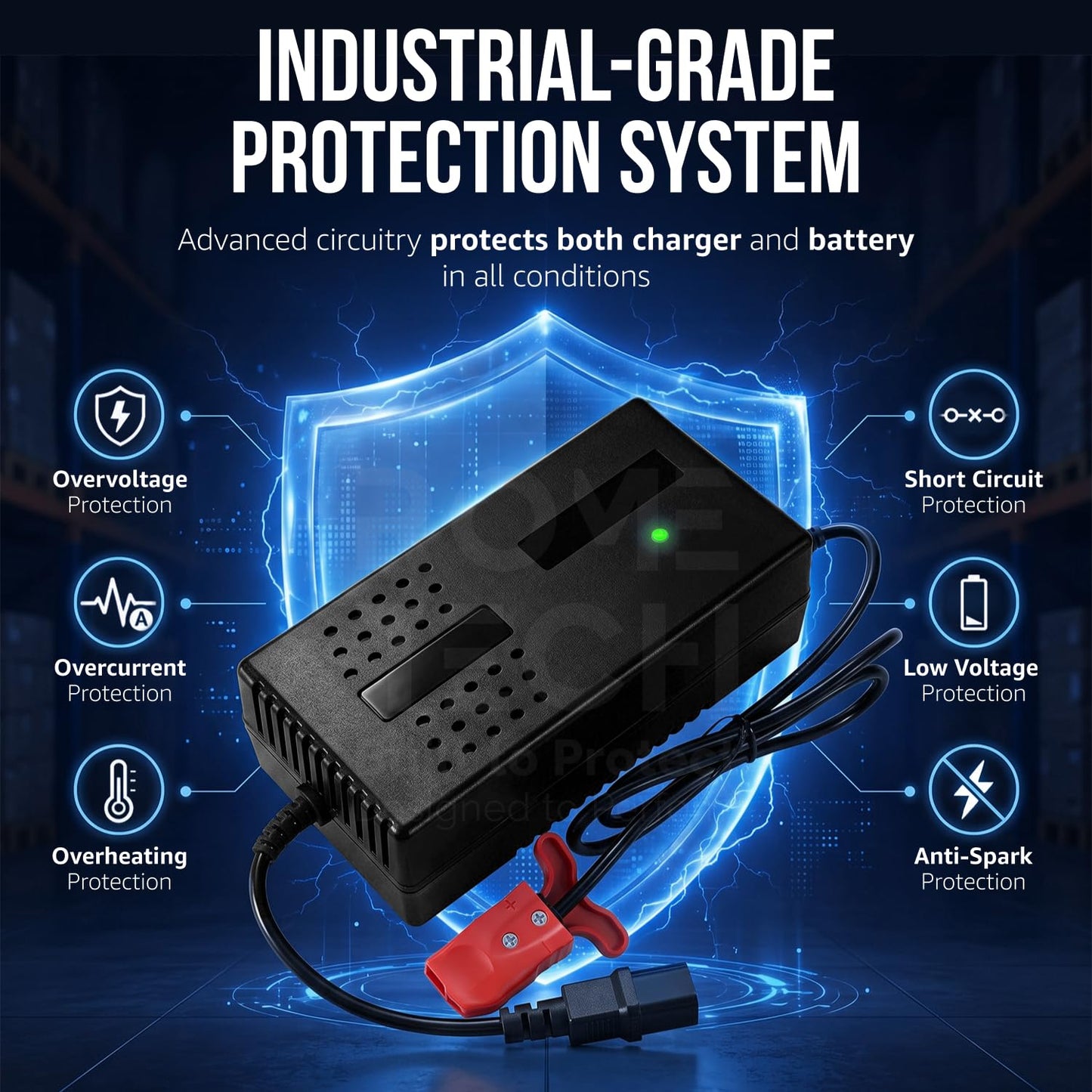 Battery Charger 24V Lithium Battery Charger with LED Indicator, JYD-24 for CBD15 Electric Pallet Jack