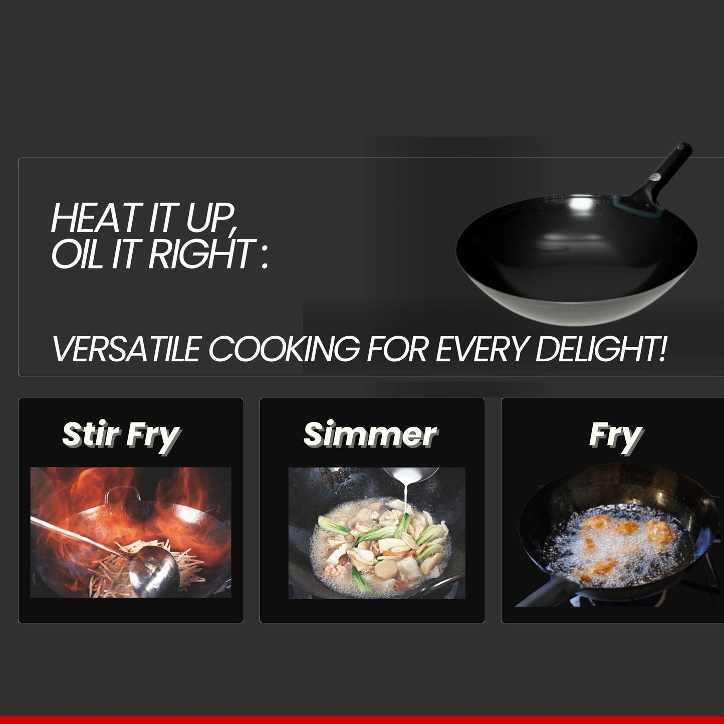 UPB Japan Kanda Iron Beijing Wok - Lightweight and Durable - Perfect for Authentic Japanese Cooking - 15.3 inch 39cm
