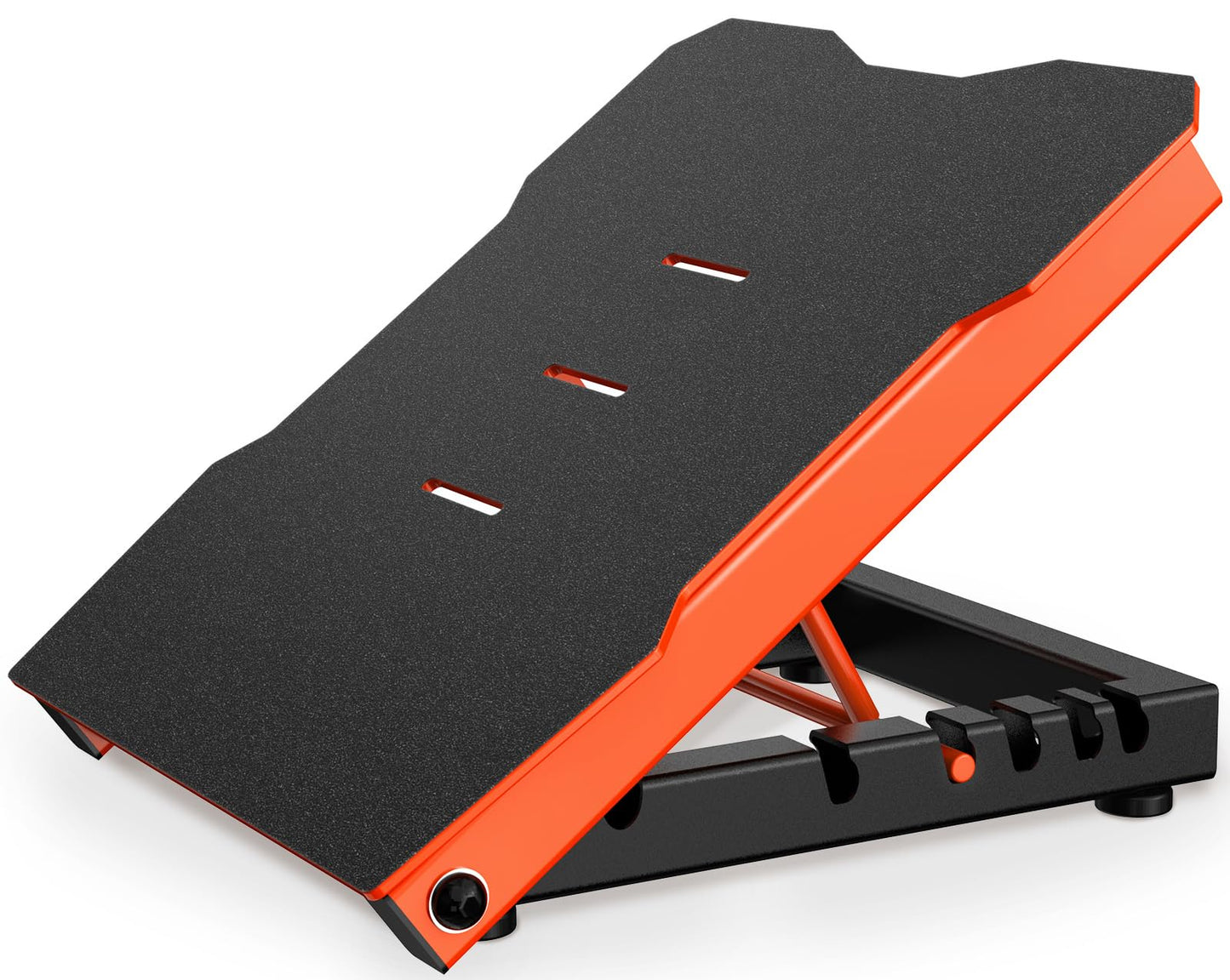 YONKFUL Steel Slant Board Calf Stretcher, 600 Lbs Weight Capacity 5-Level Adjustable Incline Board Squat Wedge Achilles Ankle Stretcher Non-Slip Surface for Squat, Fitness, Physical Therapy, Orange