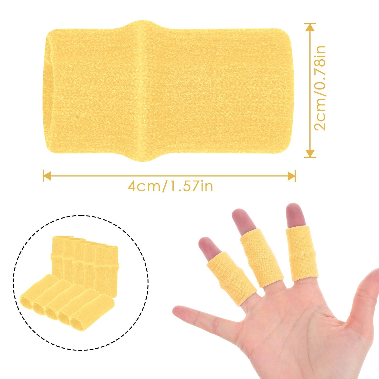 HaiFafafaing 10 Pcs Finger Sleeves, Breathable Finger Brace, Compression Support for Arthritis, Thumb Splint for Relief Support Protector and Reliving Pain