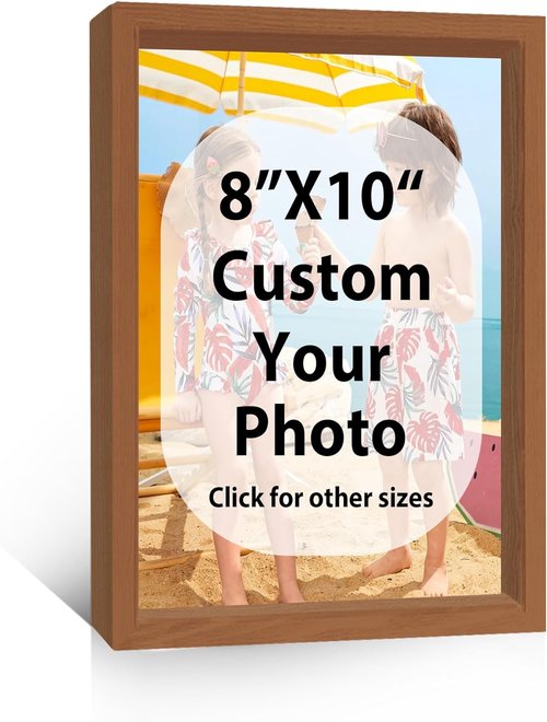Canvas Prints - Custom Photo Wall Art | Digitally Printed Framed Canvas (8x10, Brown Wood Frame)