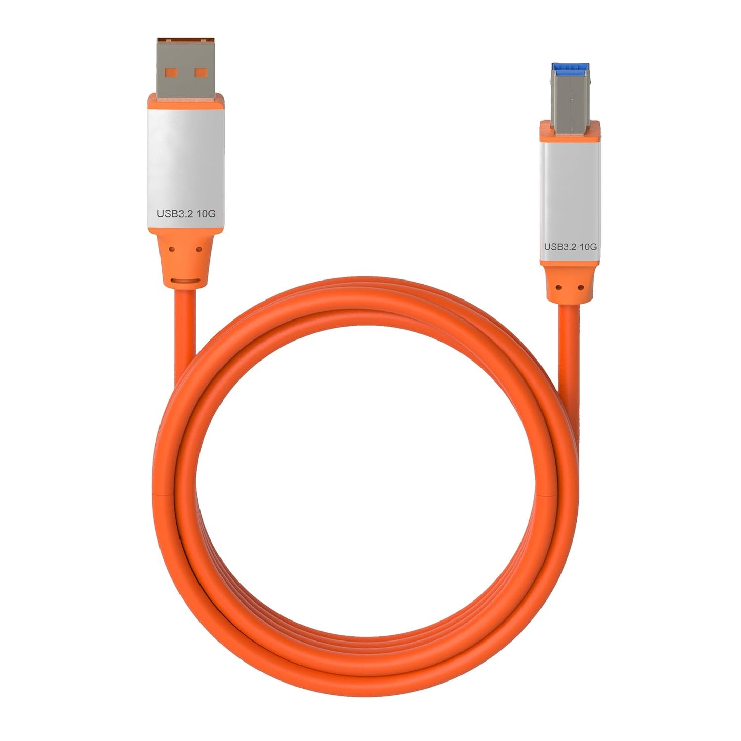 3.2 2 (10Gbps) 10ft (3 OkyLink USB Gen A to B Cable m), Passive, High-Speed Data, Aluminum Shell, Orange