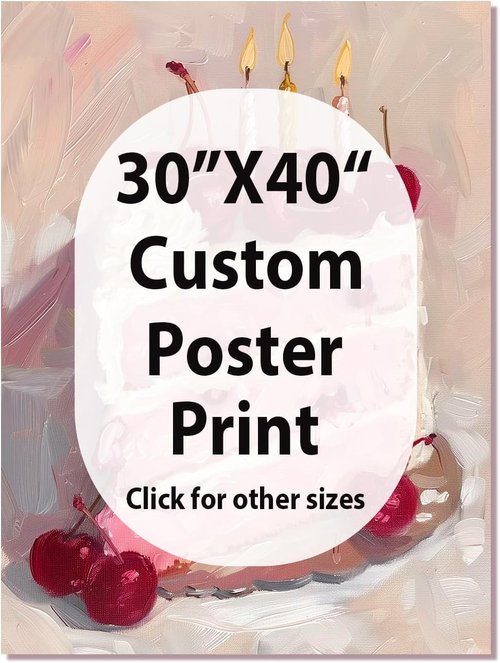 JIMUJIA Custom Canvas Art Print - Personalized Unframed Wall Decor for Office, Living Room, Bedroom (30"x40")