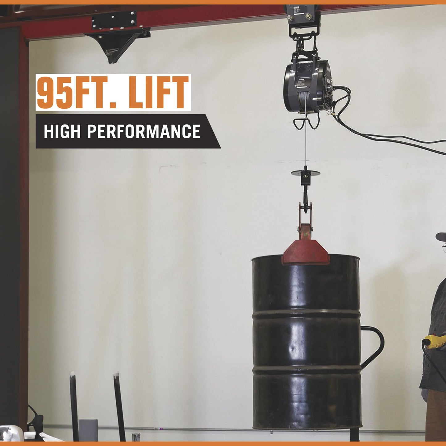 Bannon Compact Electric Cable Hoist - 1100-Lb. Capacity, 95ft. Lift, 110 Volts, 1 Phase