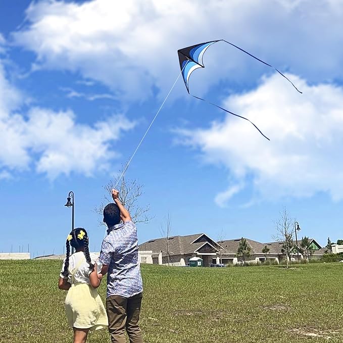 Mint's Colorful Life Delta Kite for Kids & Adults, Extremely Easy to Fly Kite, Best Kites for Beginner