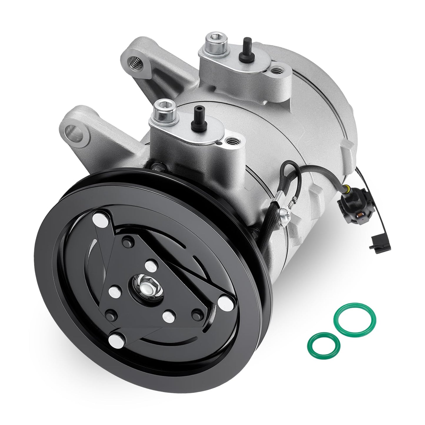 SYKRSS 68455 Air Conditioning A/C Compressor with Clutch Compatible with Nissan Frontier 1998-2004 2.4L L4, Compatible with Nissan Xterra 2000-2004 2.4L L4 GAS