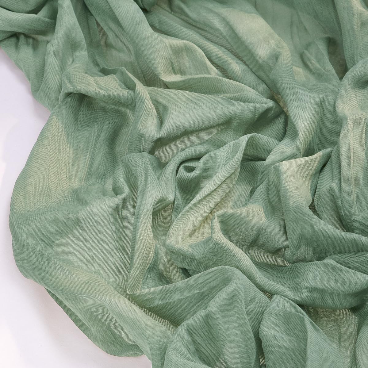 Socomi Cheesecloth Table Runner - Sage Green 120-Inch Boho Rustic Decor for Weddings & Events