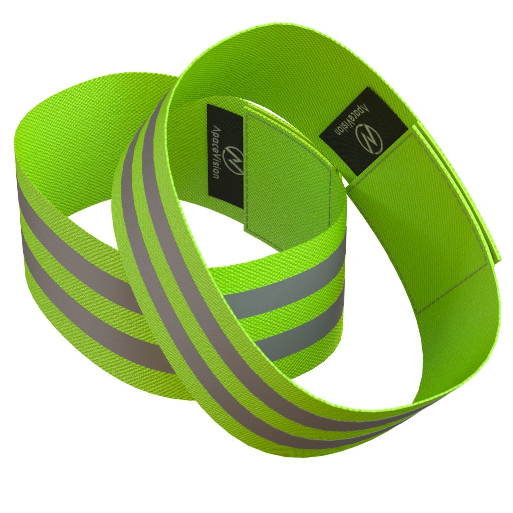 Apace Vision Reflective Ankle Bands (4 Bands/2 Pairs) | High Visibility and Safety for Jogging/Cycling/Walking etc | Work as Wristbands, Armband, Leg Straps | Accessories for Sports/Running Gear