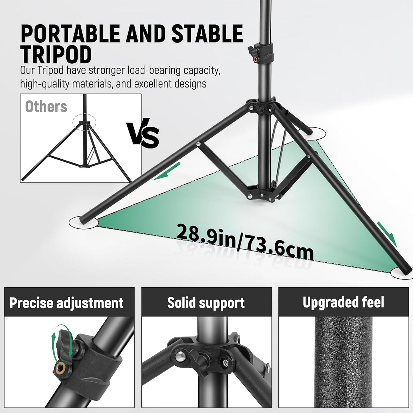 4.6x6ft Green Screen Backdrop Kit with T-Shaped Stand, Adjustable Chroma Key Green Screen for Streaming, Photography