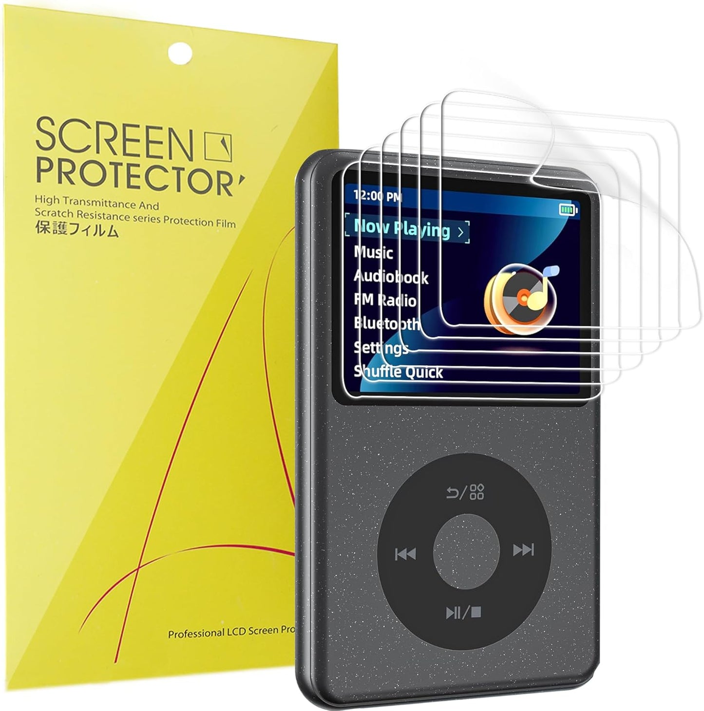 Lamshaw Y1 Mp3 [6 Pack] Y1 2.4" Mp3 (6 Pack) Compatible for Innioasis Player Screen Protector, Full Coverage TPU Clear