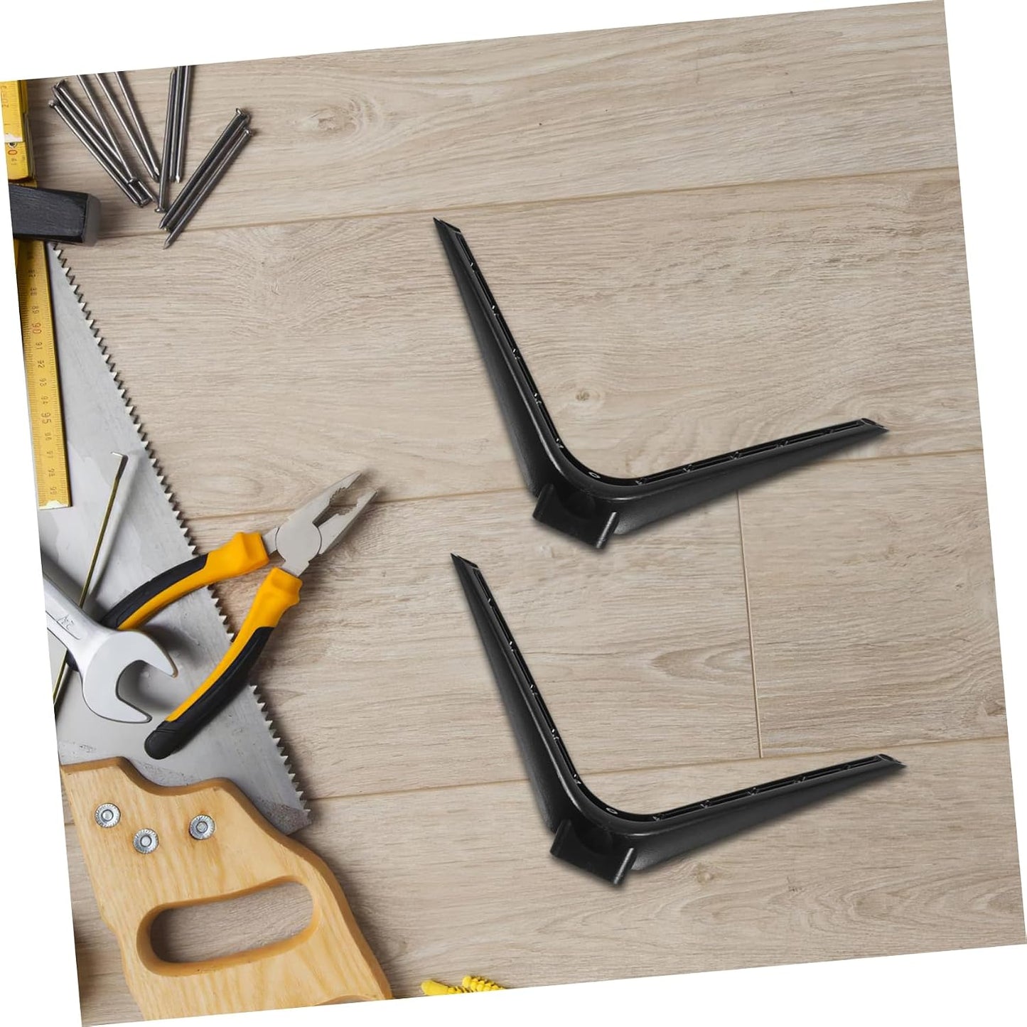 Cabilock 1 Set No Drill Television Stand Bracket Heavy Duty Support for Tvs Monitors Projectors Elegant Design Easy