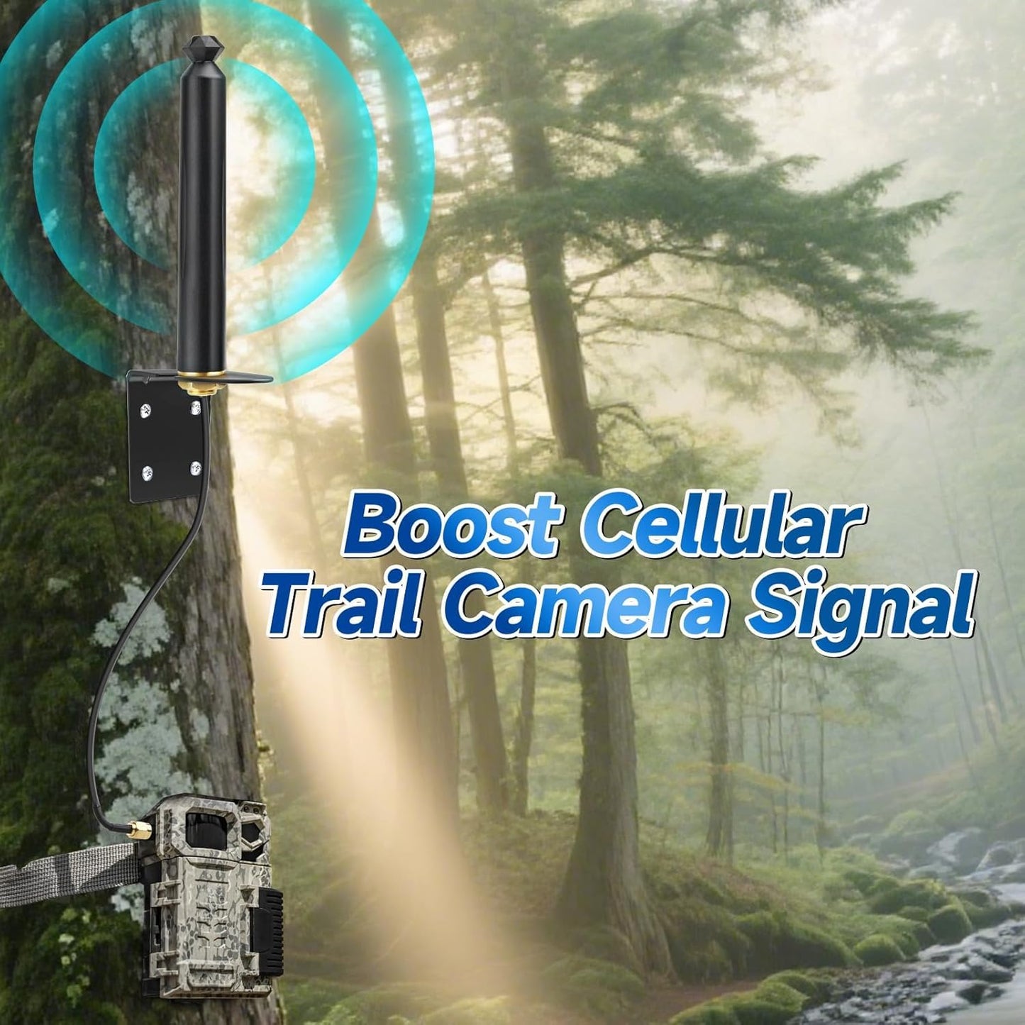 Superbat 10dBi 4G 10ft High Gain LTE Outdoor Antenna Waterproof Wall Mount Omni-Directional Cellular Antenna with SMA