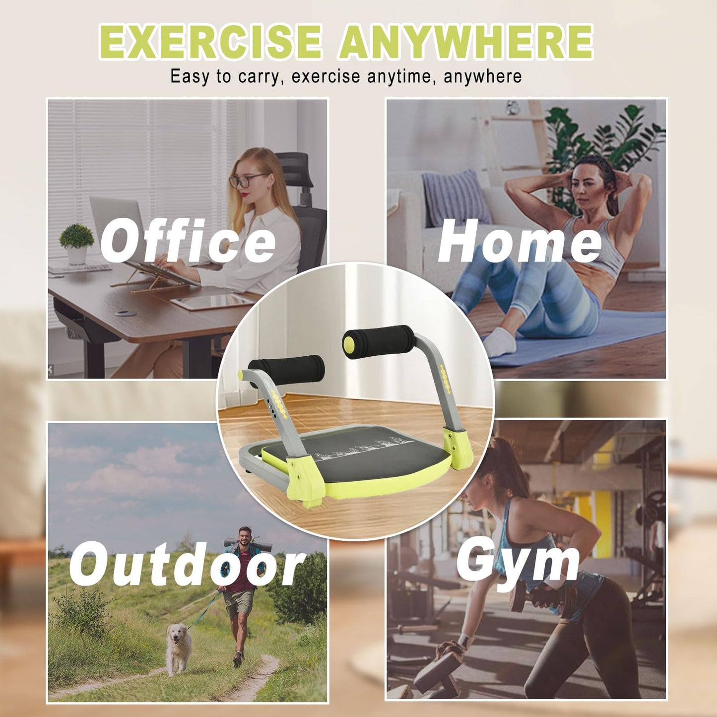 HOTSWEAT Ab Machine, Sit Up Exercise Equipment, Ab Workout Equipment with 3 Adjustable Resistance, Ab Trainer for Stomach Workout with 330 LBS Weight Capacity, Foldable Ab Crunch Machine for Home Gym