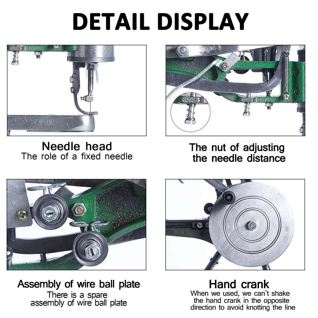 DODOQ Manual Leather Sewing Machine Hand Shoe Cobbler Stitching Repair Mending Machine Patcher Dual Cotton Nylon Line Sewing Machine