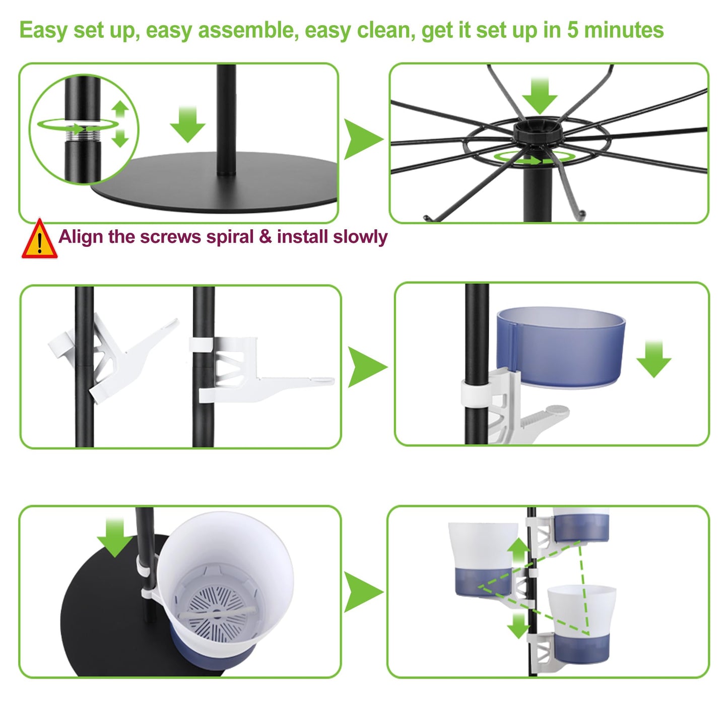 Hydroponics Growing System kit Indoor + Multi DIY Tall Metal Stand with self Watering Planter hydroponics Growing System Tower